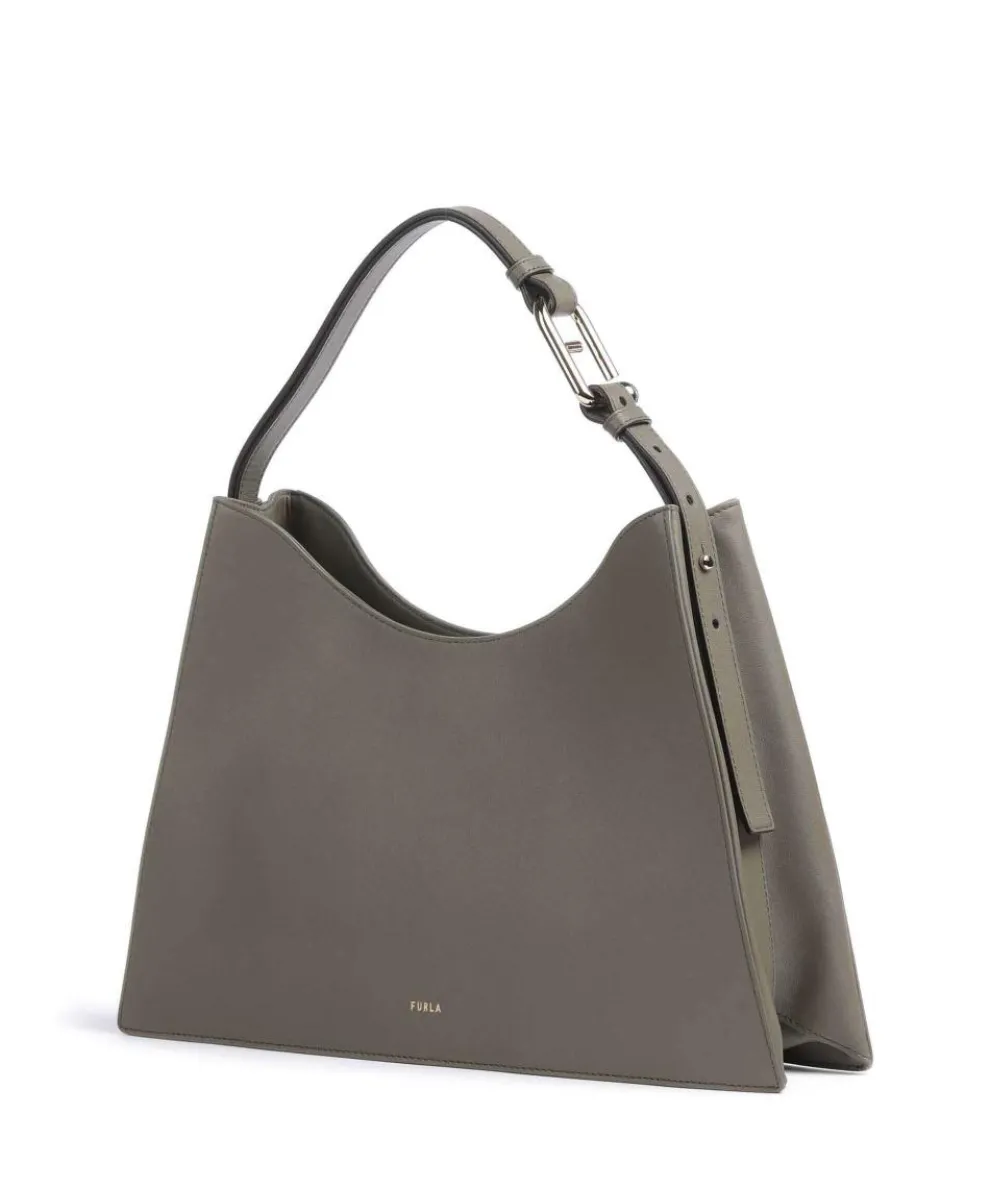 Nuvola L Beuteltasche fein genarbtes Leder khaki