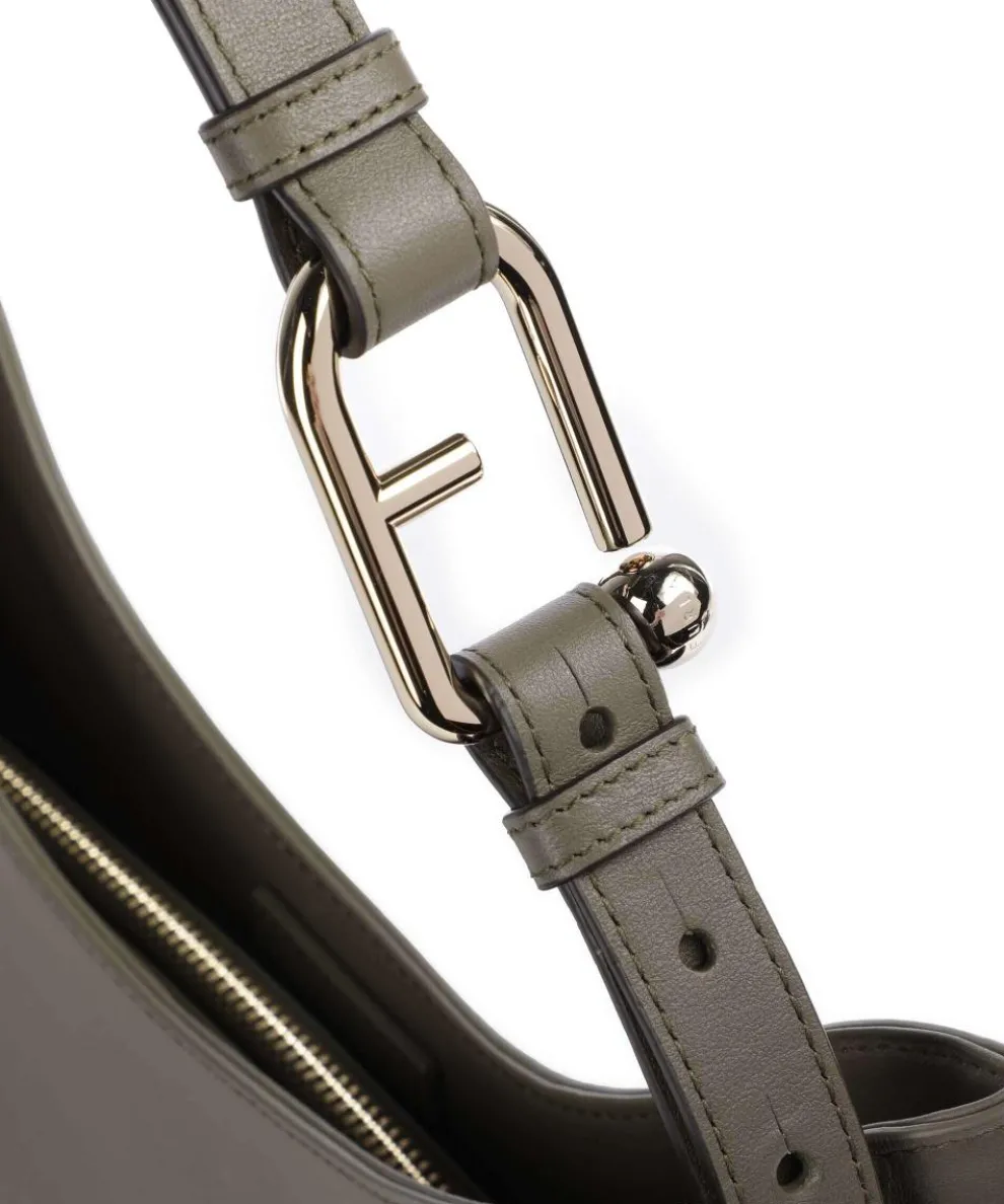 Nuvola L Beuteltasche fein genarbtes Leder khaki