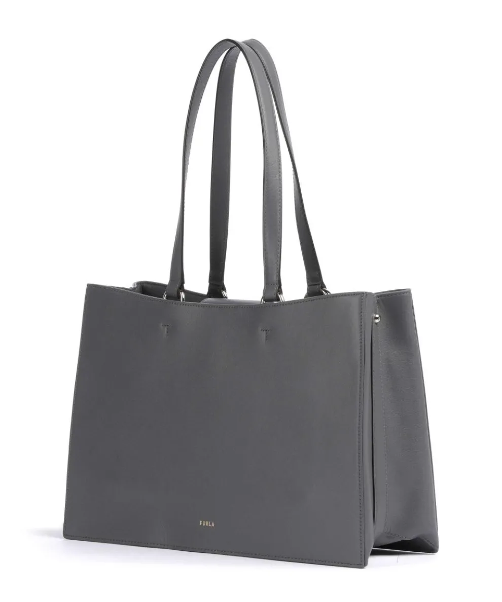 Nuvola L Shopper fein genarbtes Leder dunkelgrau