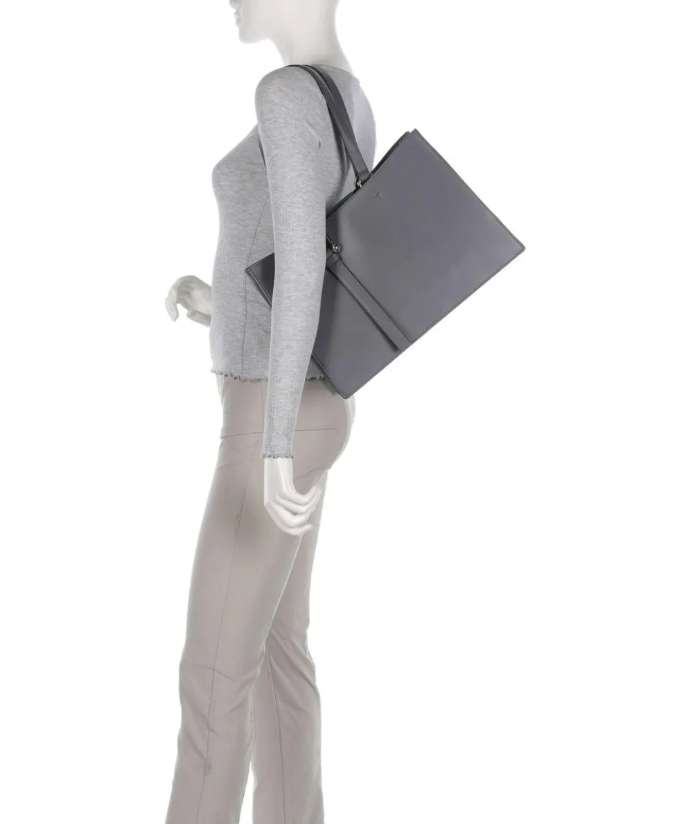 Nuvola L Shopper fein genarbtes Leder dunkelgrau