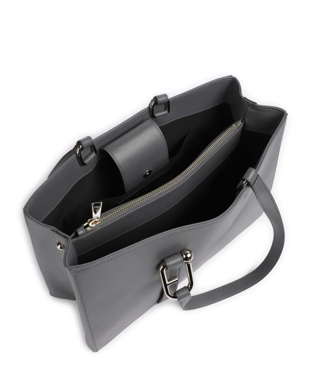 Nuvola L Shopper fein genarbtes Leder dunkelgrau