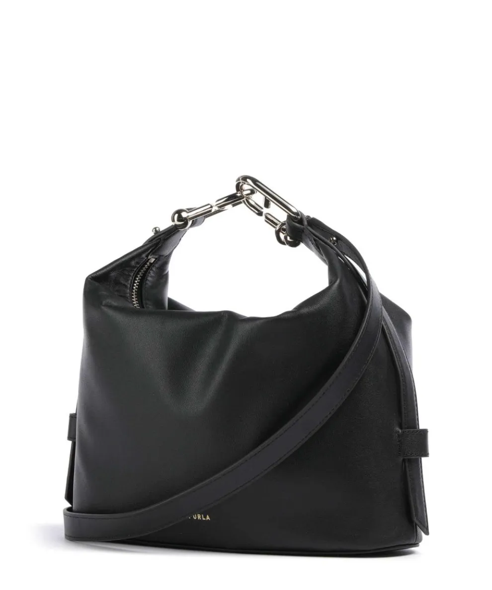 Nuvola M Handtasche fein genarbtes Leder schwarz