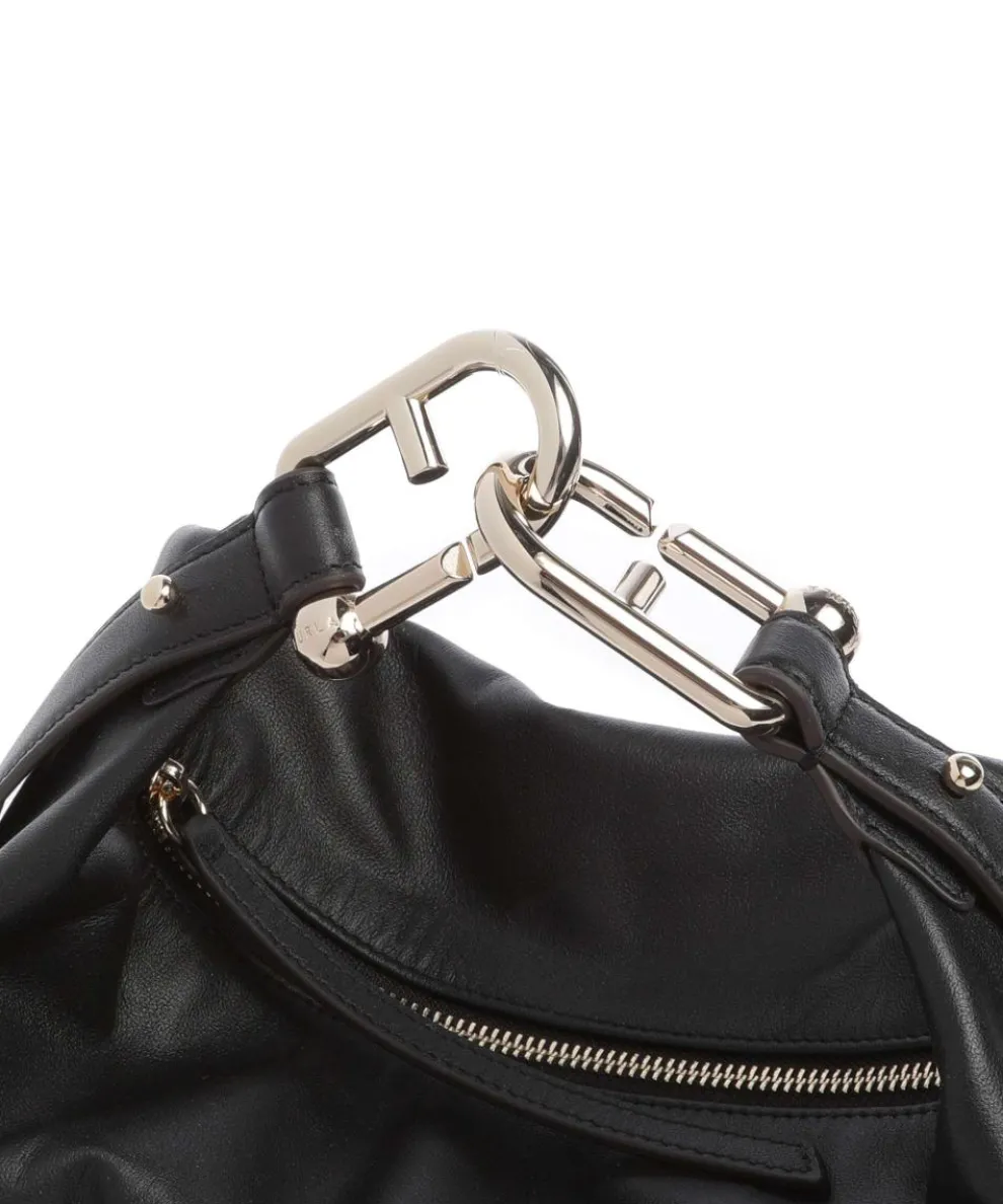 Nuvola M Handtasche fein genarbtes Leder schwarz