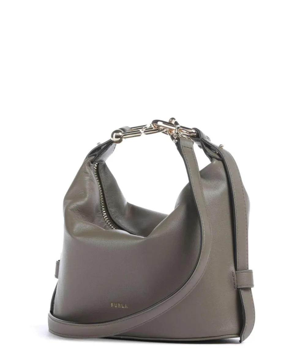 Nuvola Mini Handtasche fein genarbtes Leder khaki