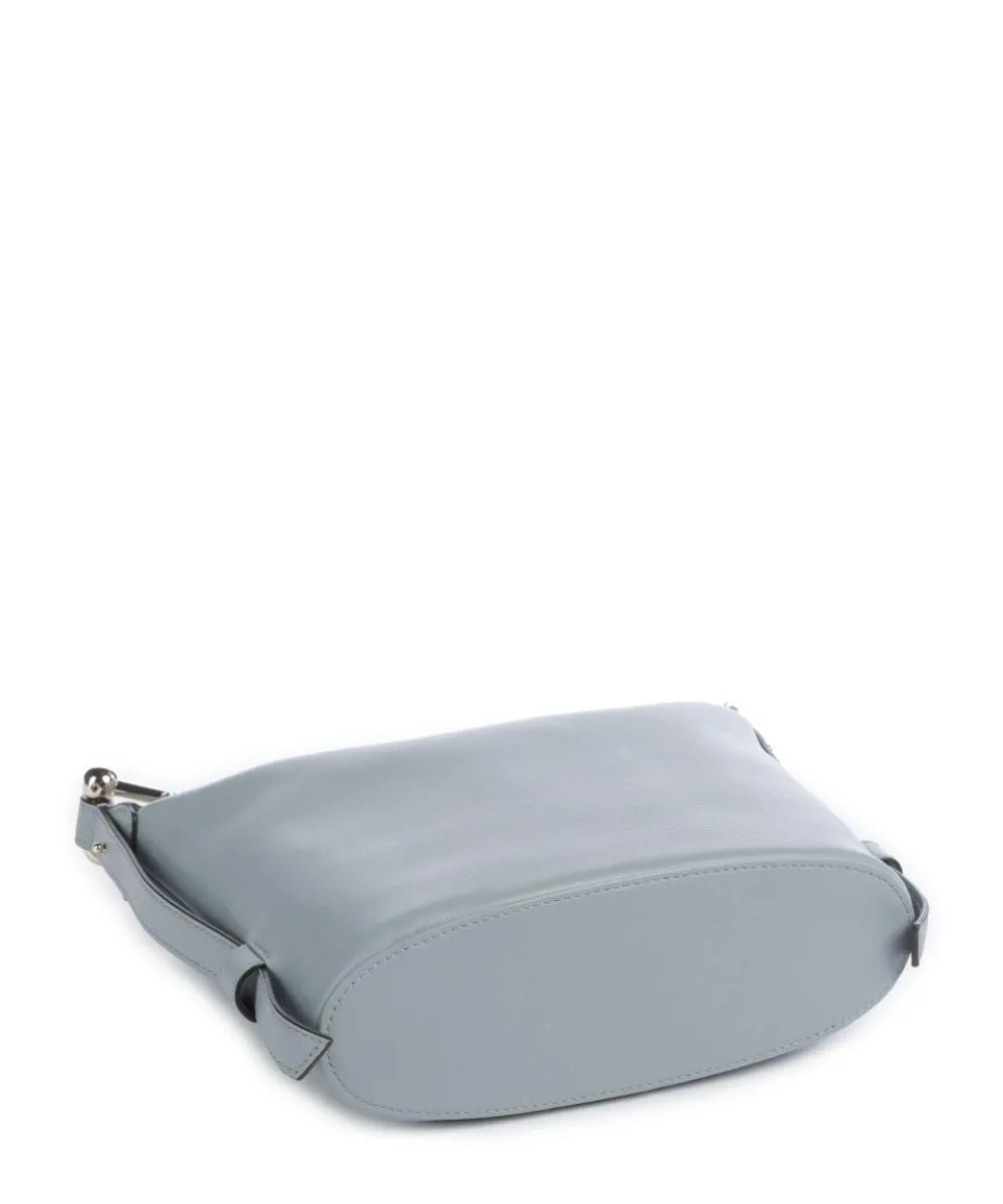 Nuvola Mini Handtasche fein genarbtes Leder hellblau