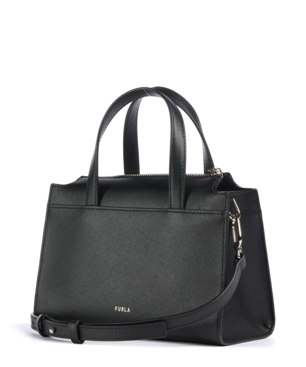 Nuvola S Handtasche fein genarbtes Leder schwarz