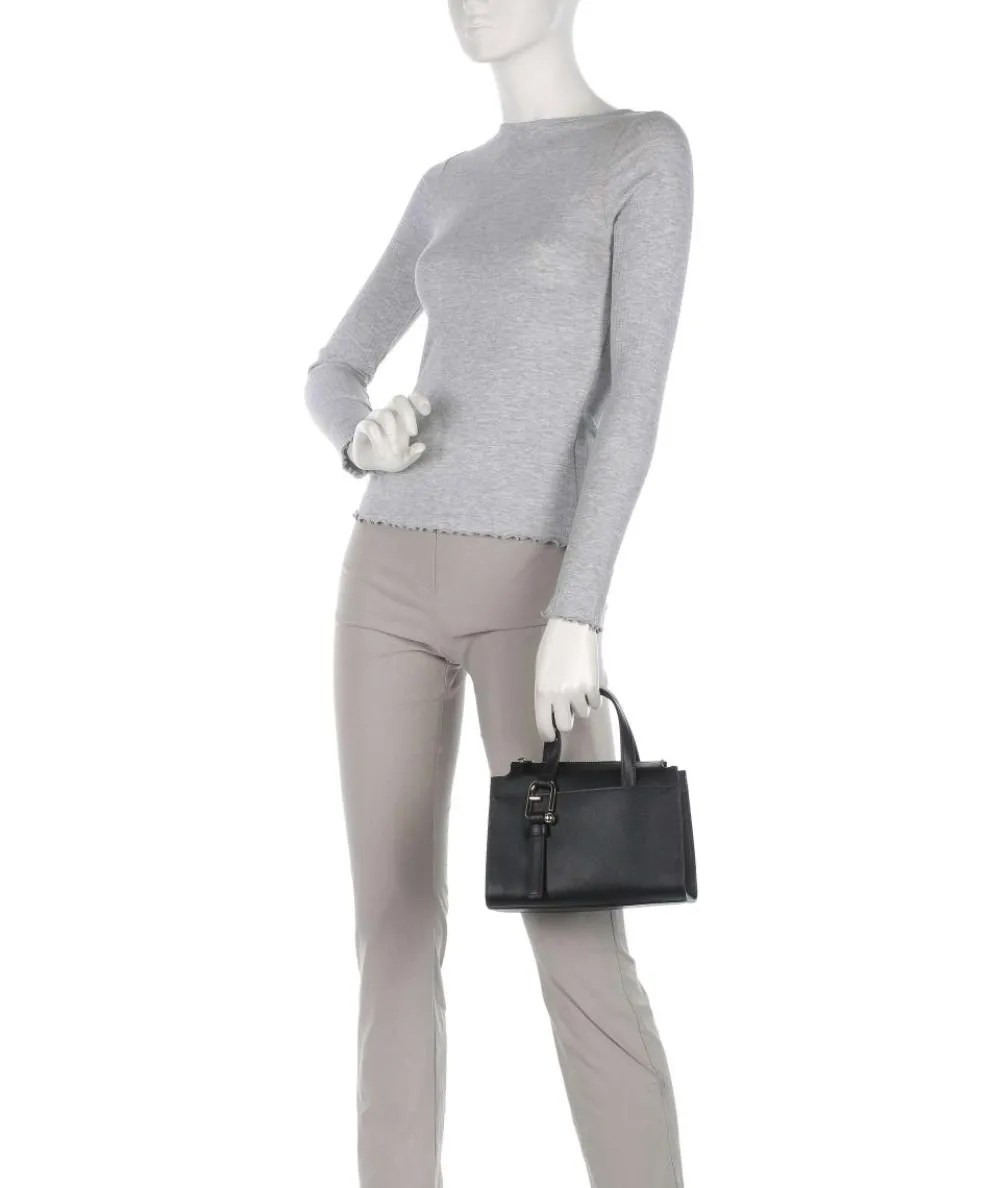 Nuvola S Handtasche fein genarbtes Leder schwarz