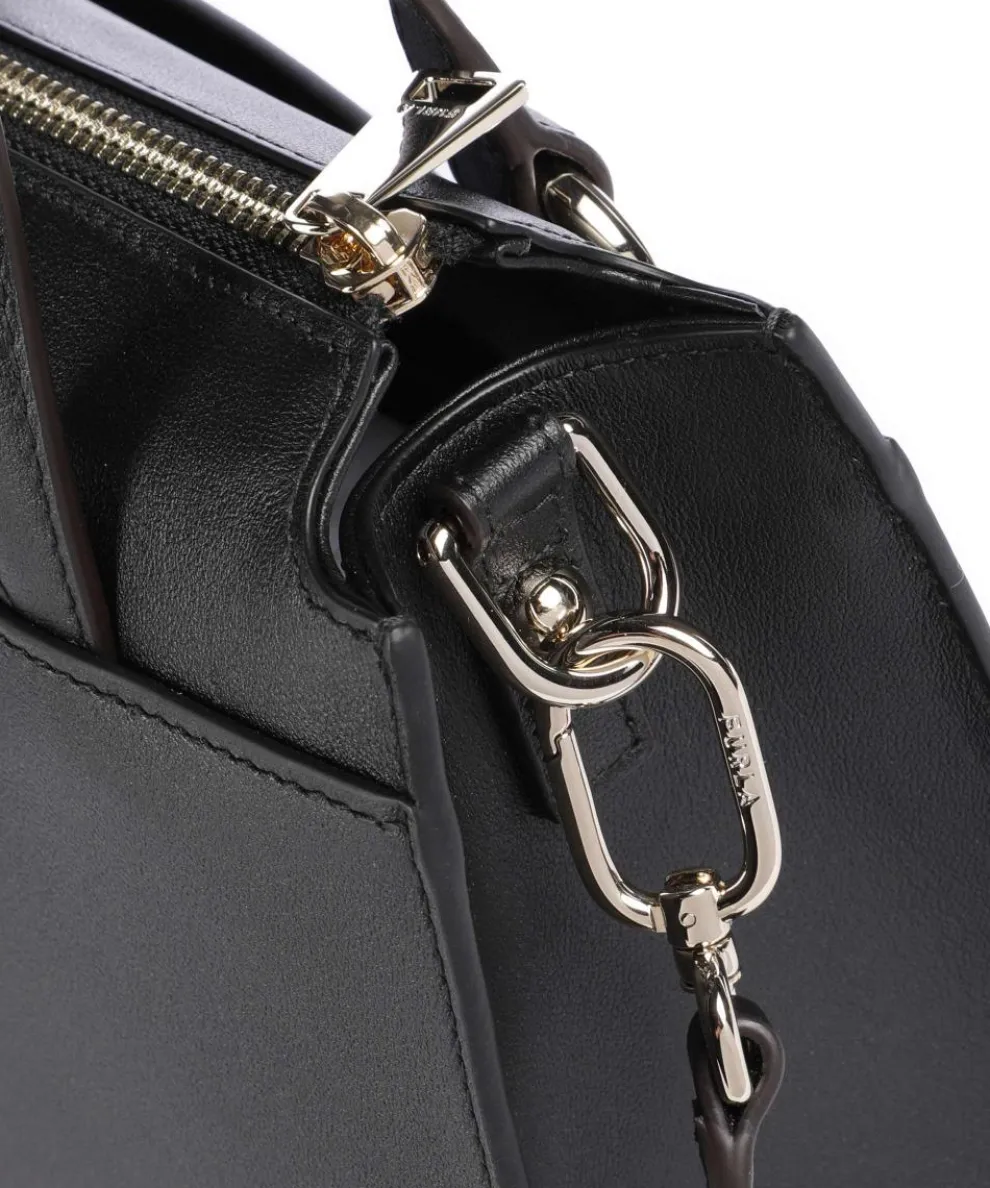 Nuvola S Handtasche fein genarbtes Leder schwarz