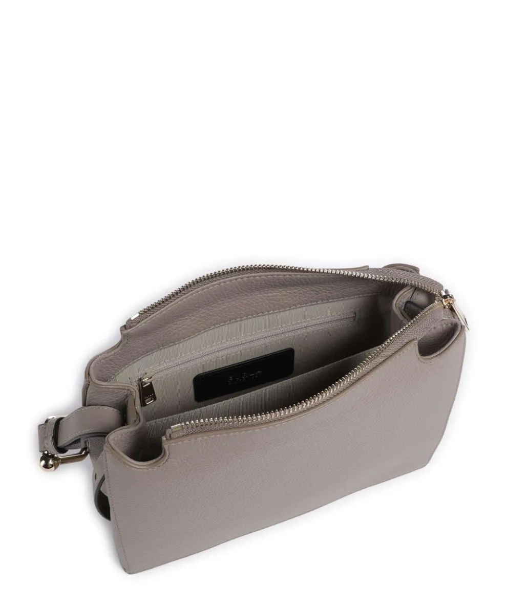 Nuvola S Umhängetasche genarbtes Leder taupe