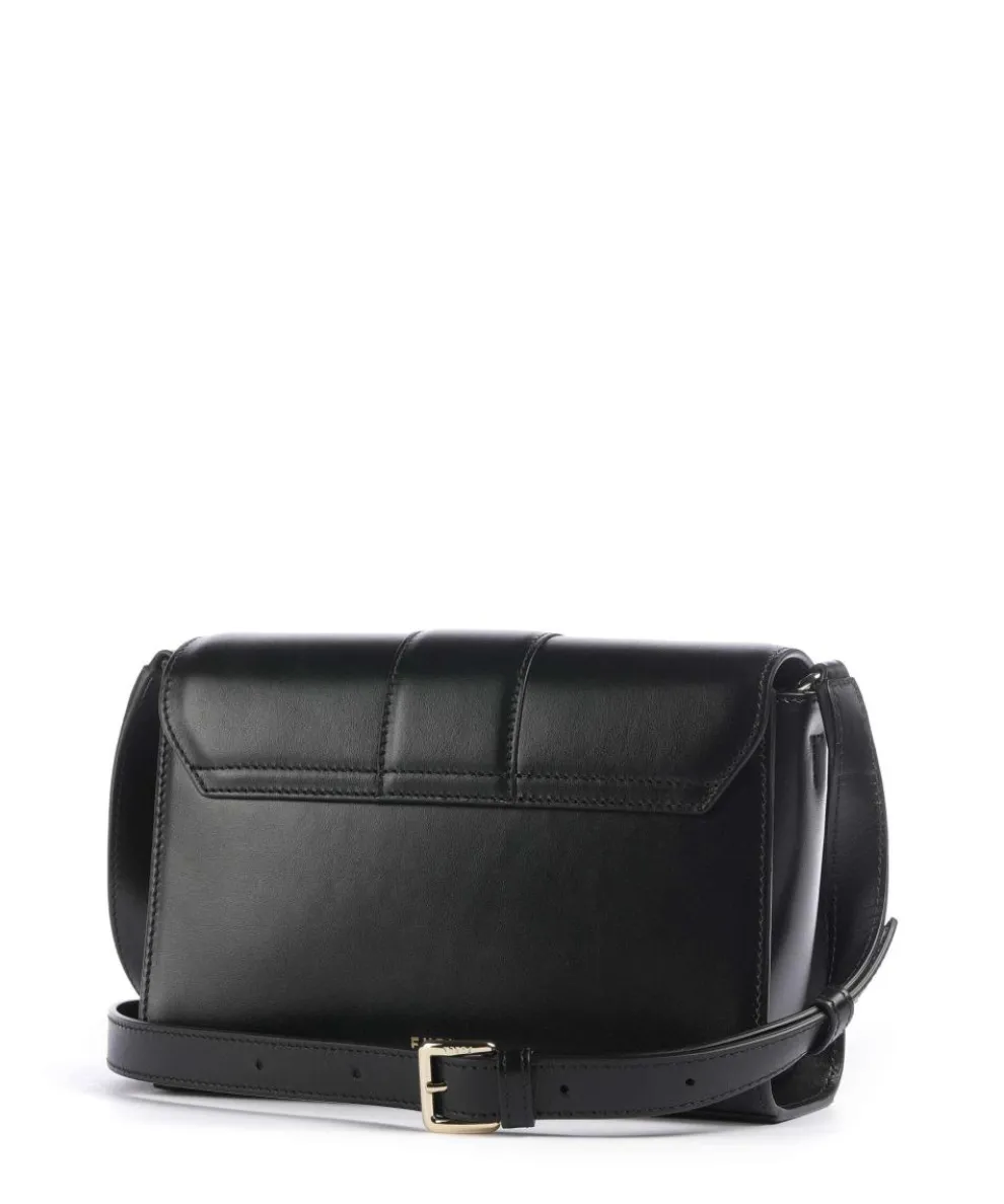 Nuvola S Umhängetasche fein genarbtes Leder schwarz