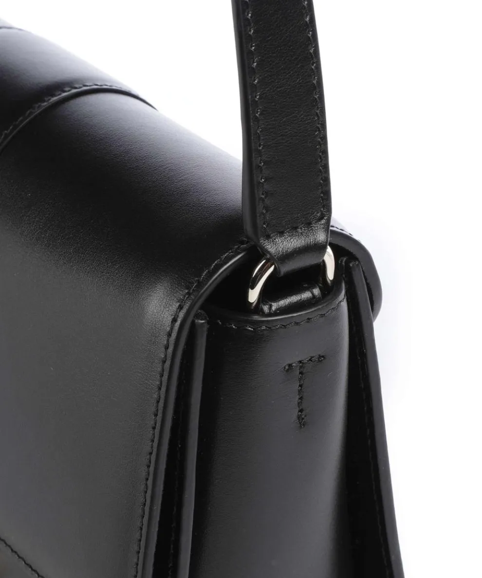 Nuvola S Umhängetasche fein genarbtes Leder schwarz