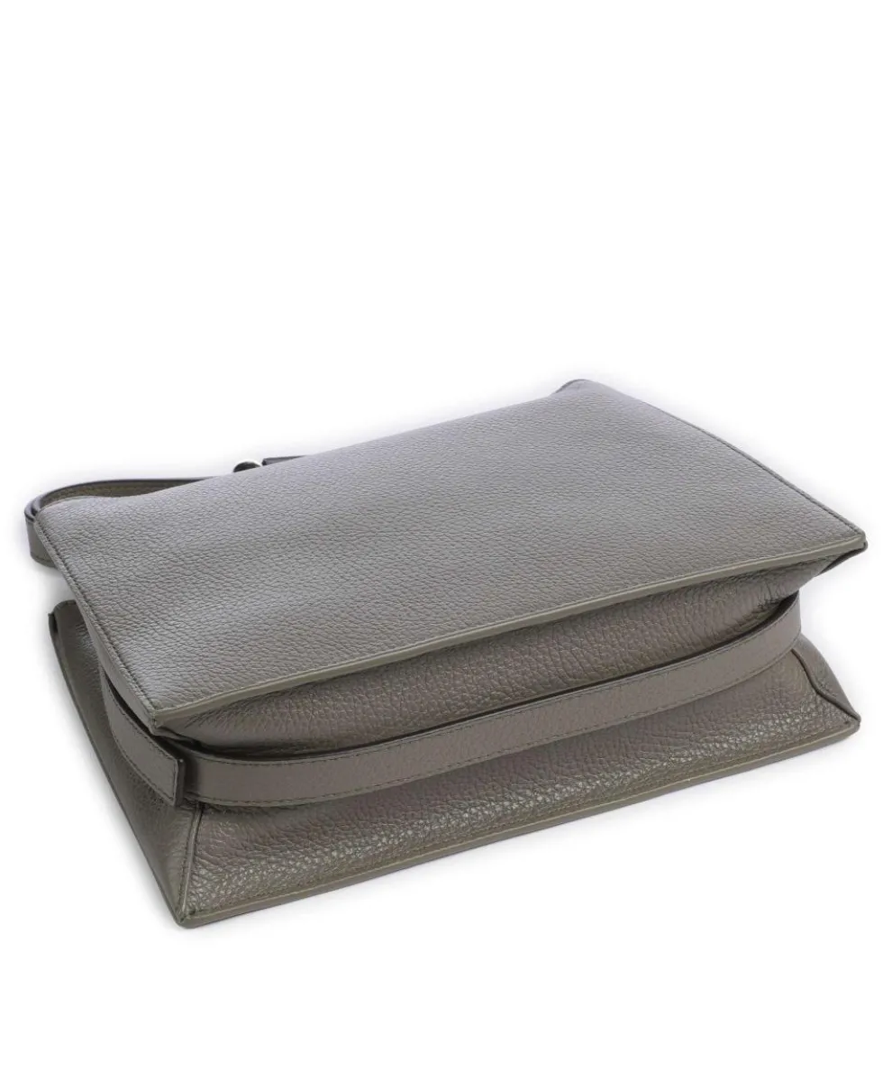 Nuvola S Umhängetasche genarbtes Leder khaki