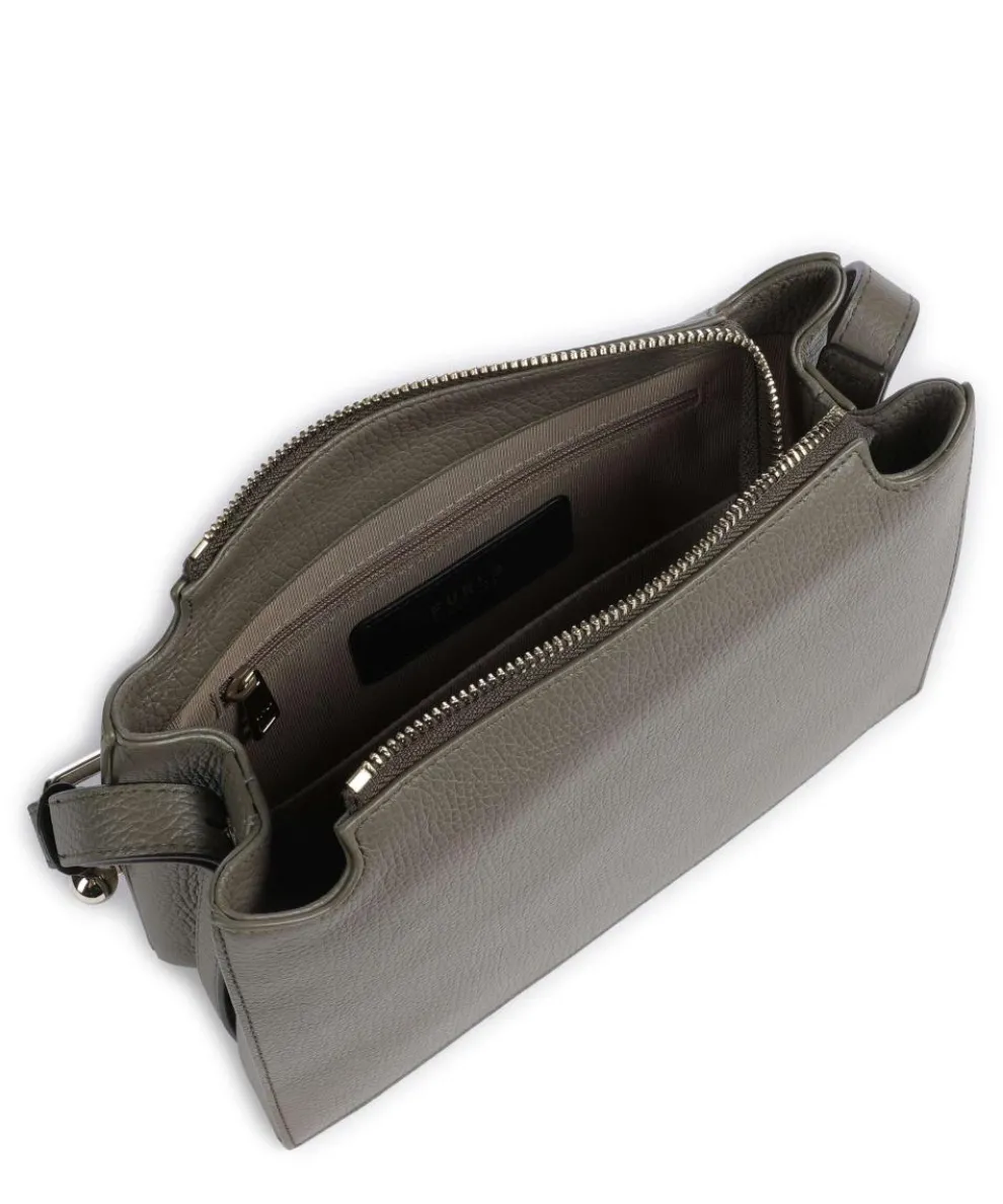 Nuvola S Umhängetasche genarbtes Leder khaki