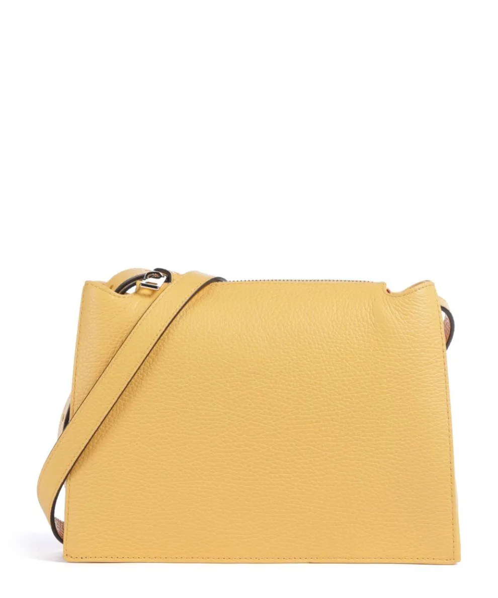 Nuvola S Umhängetasche genarbtes Leder gelb