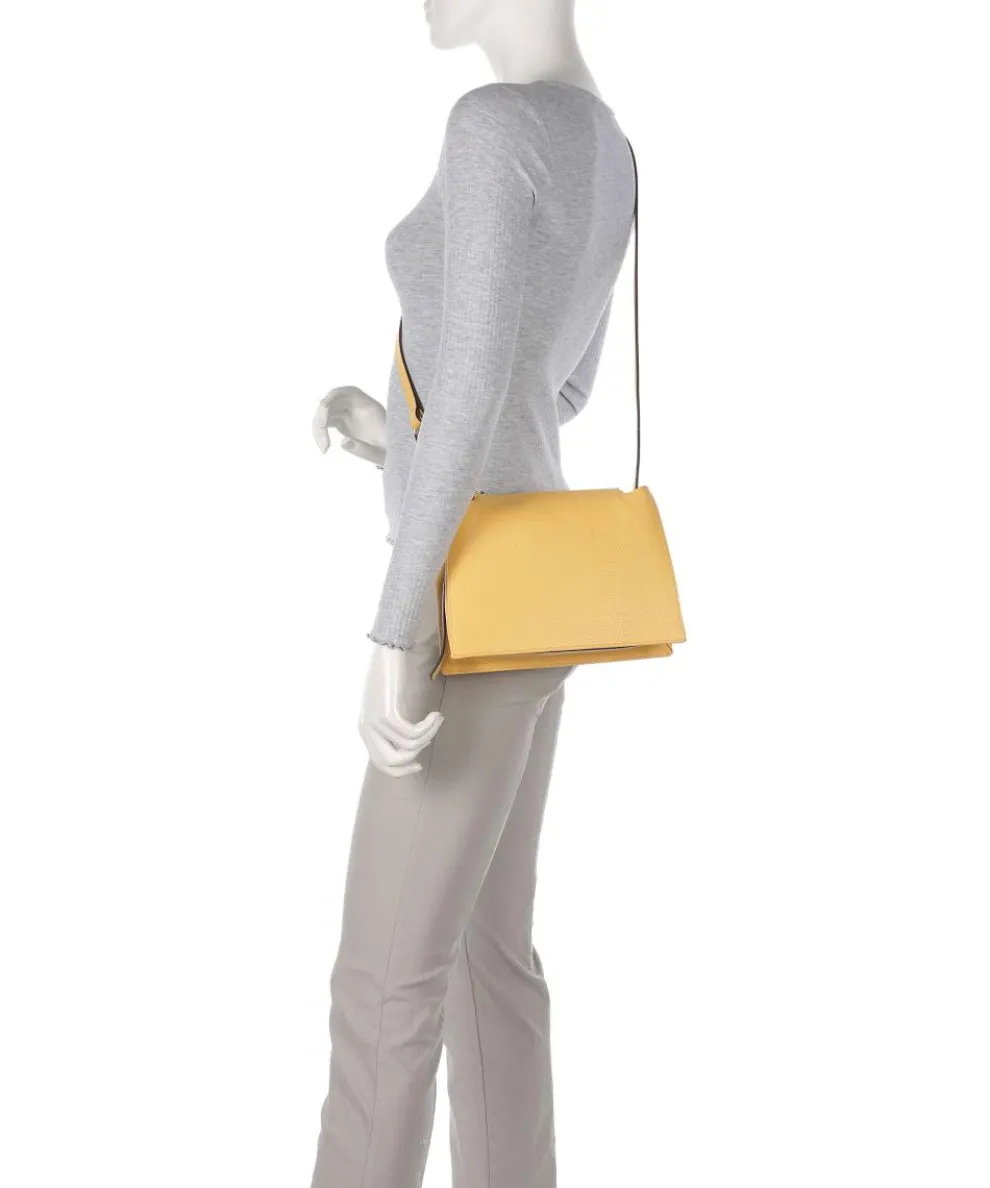 Nuvola S Umhängetasche genarbtes Leder gelb