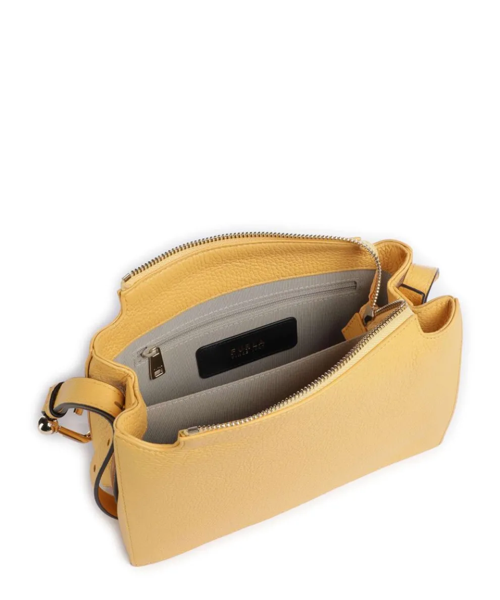 Nuvola S Umhängetasche genarbtes Leder gelb