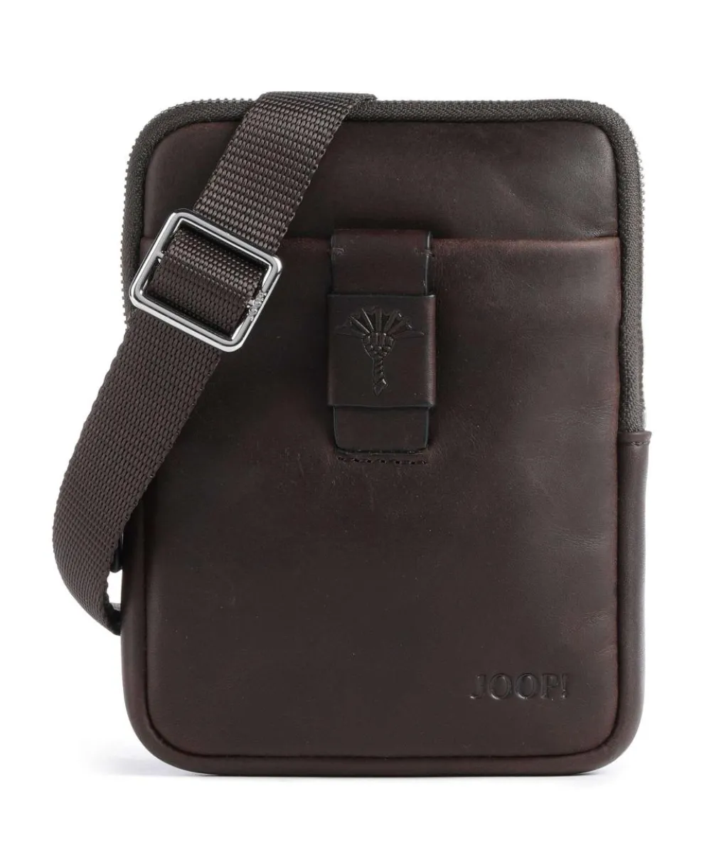 Loreto Rafael Umhängetasche Leder dunkelbraun