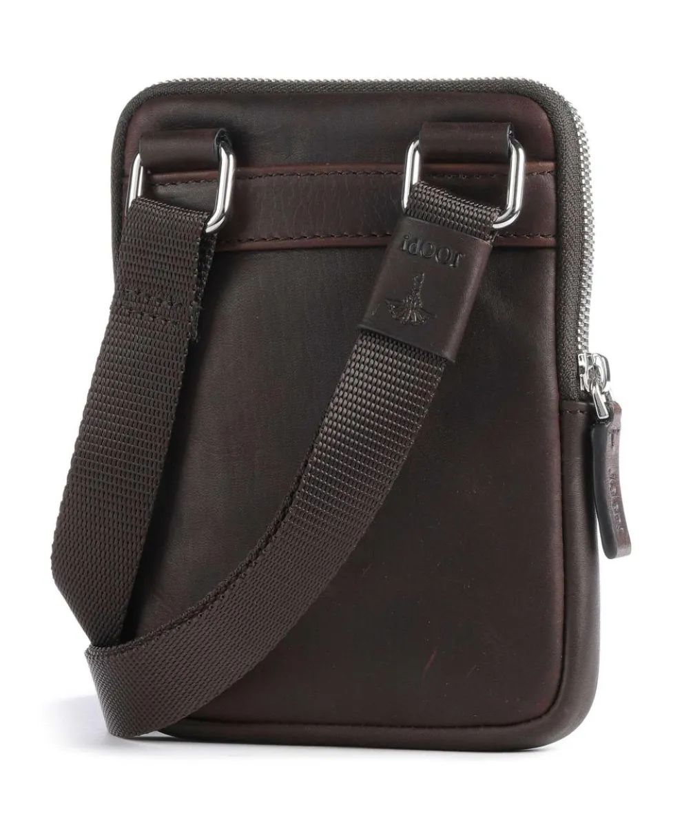 Loreto Rafael Umhängetasche Leder dunkelbraun