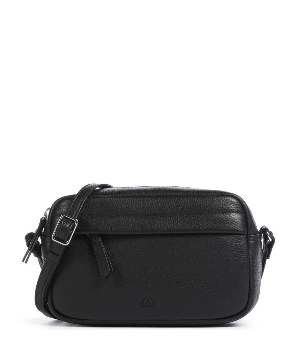 Edit Umhängetasche genarbtes Rindsleder schwarz