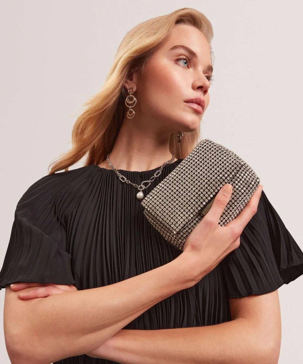 Gliters Umhängetasche Polyester silber