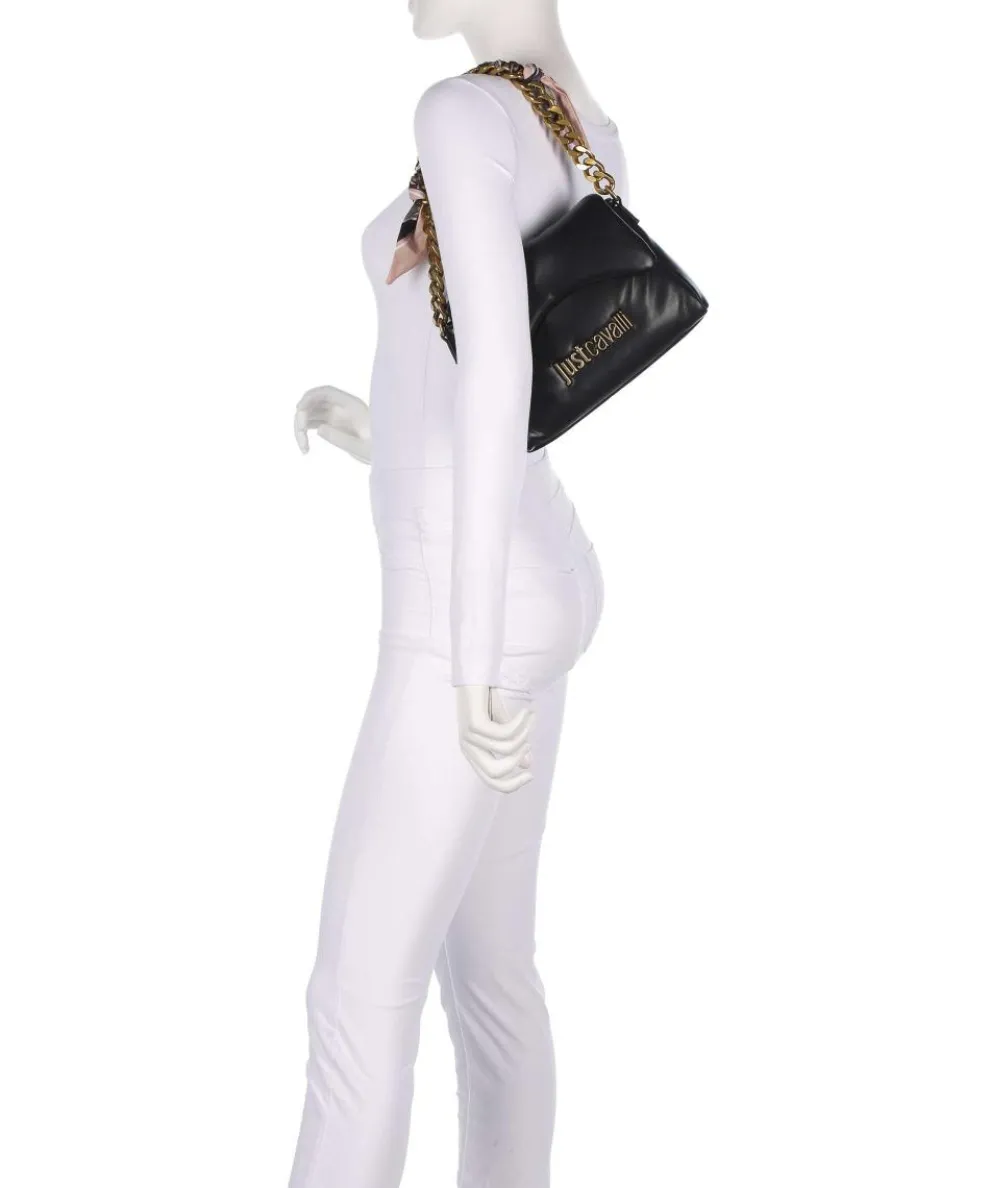 Puffy Foulard Schultertasche Lederimitat schwarz