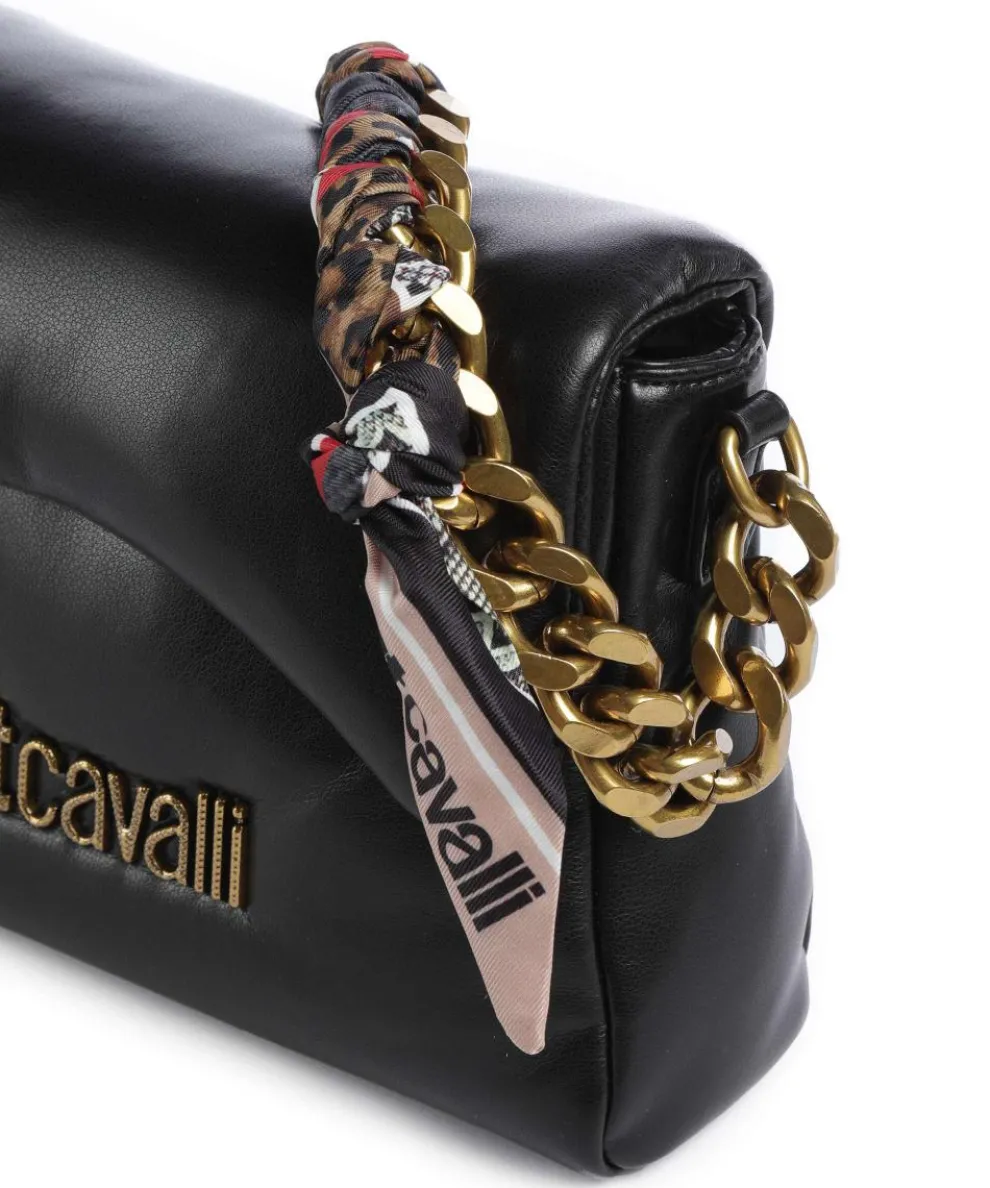 Puffy Foulard Schultertasche Lederimitat schwarz