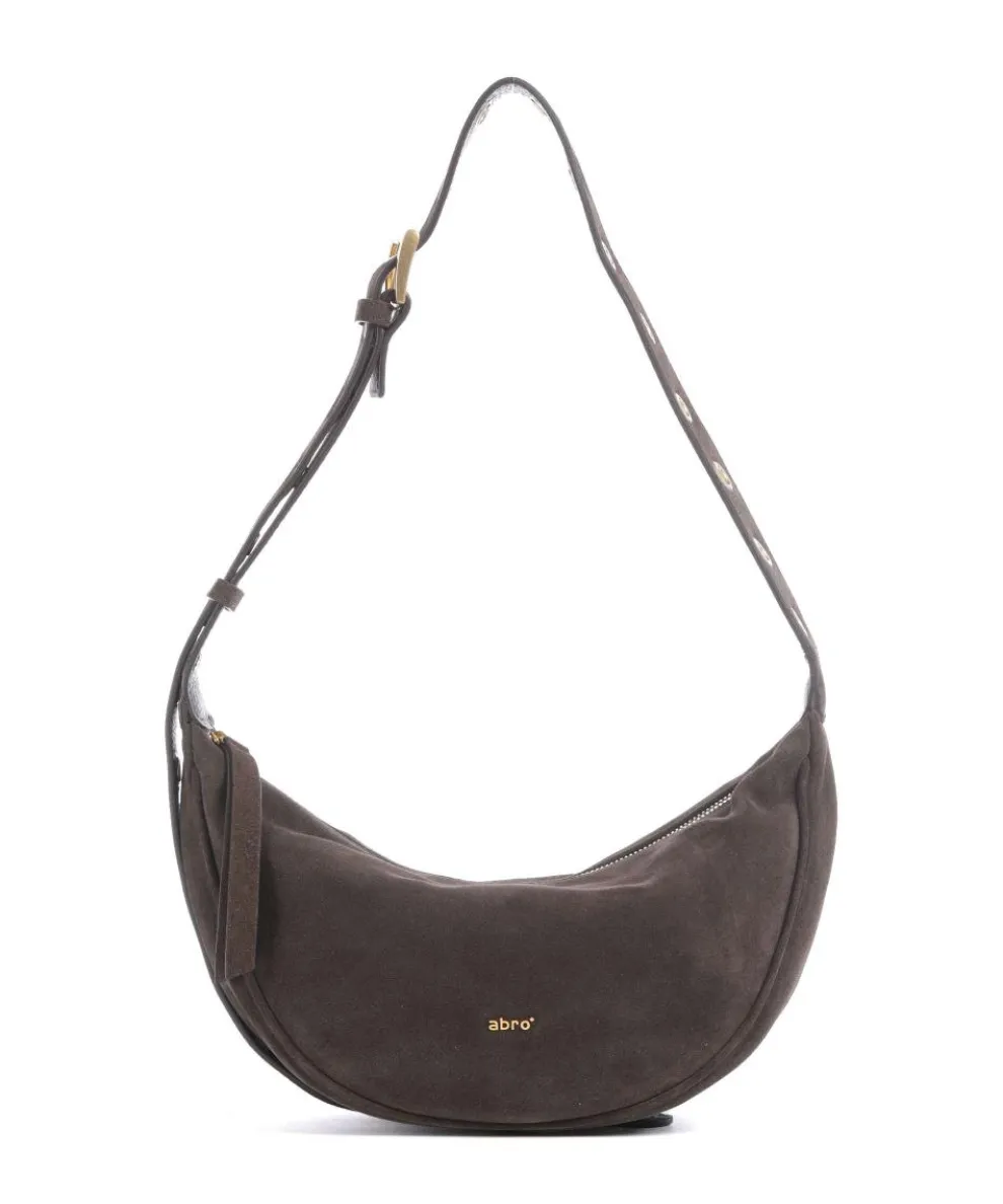 Suede By My Side Small Schultertasche aufgerautes Leder dunkelbraun