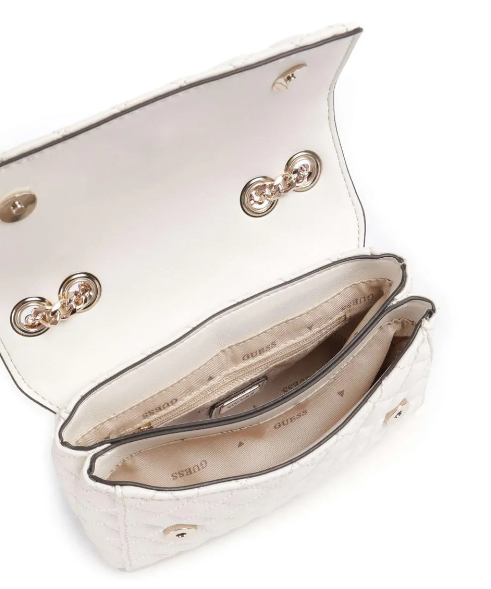 Everlee Schultertasche Lederimitat creme