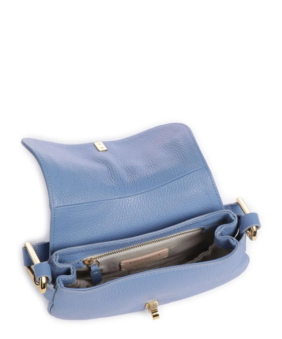 Magie Soft Schultertasche genarbtes Rindsleder blau