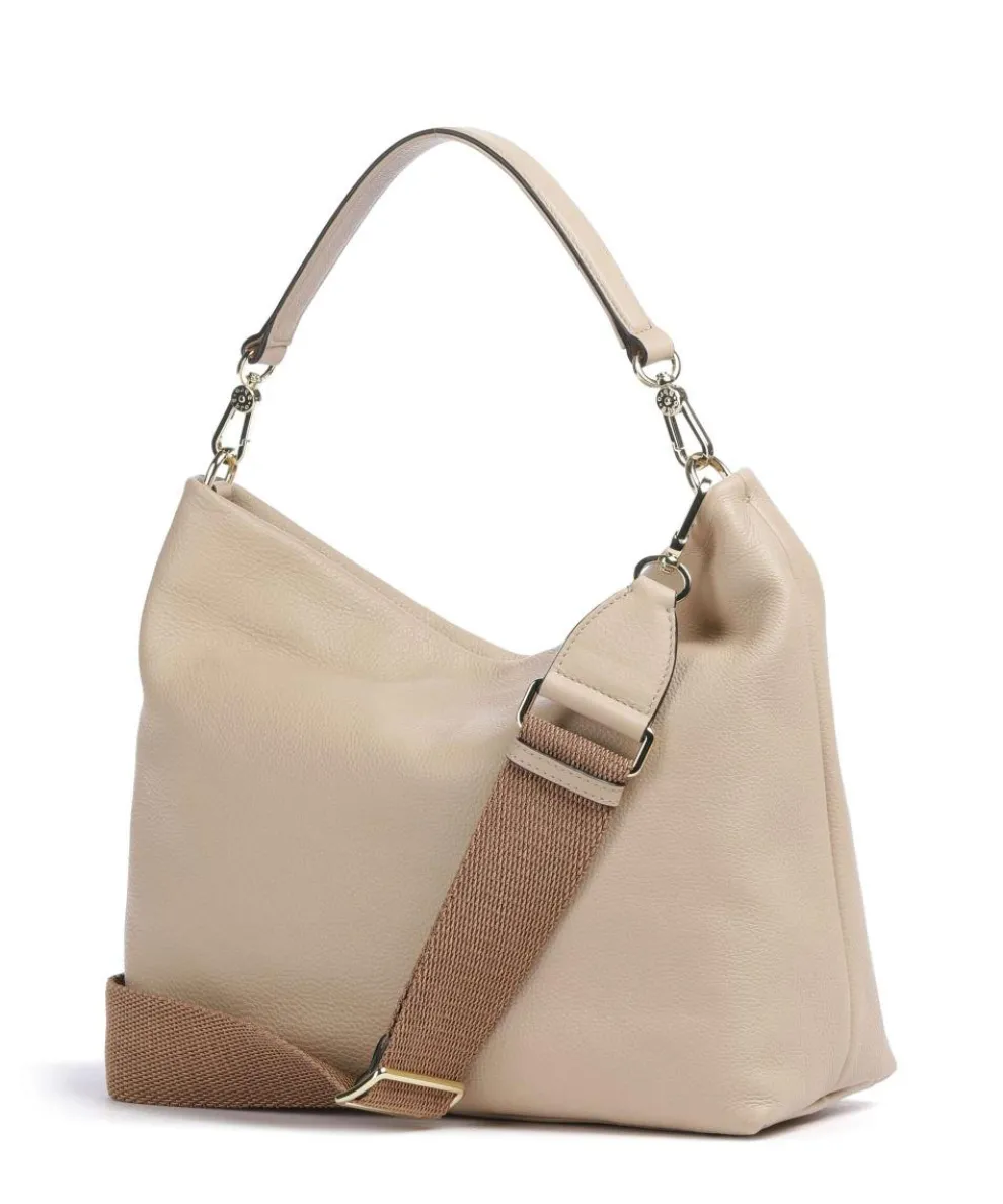 Dalia Kaia Beuteltasche genarbtes Rindsleder beige