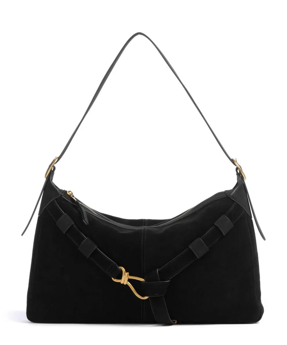 BKLARITY Beuteltasche Wildleder schwarz