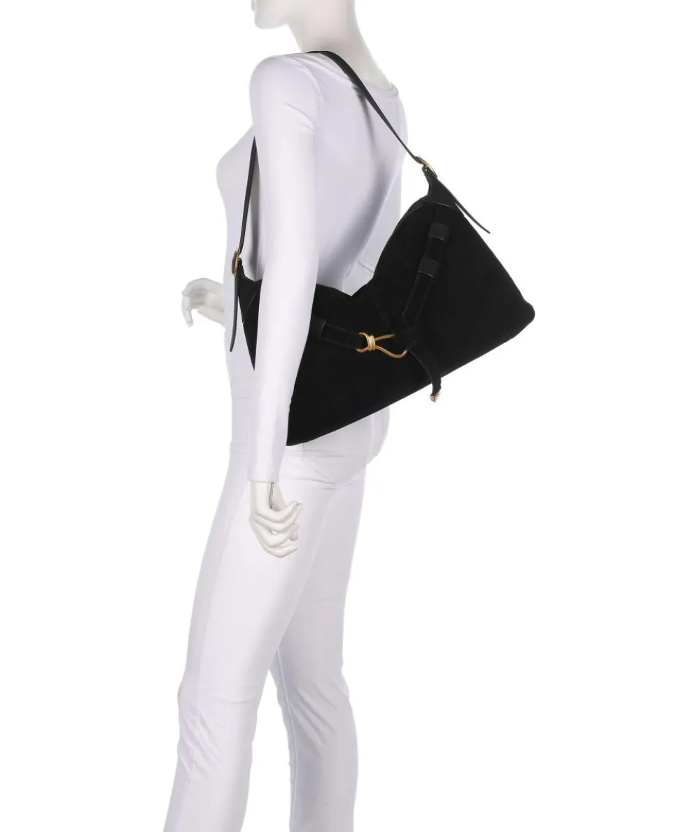 BKLARITY Beuteltasche Wildleder schwarz