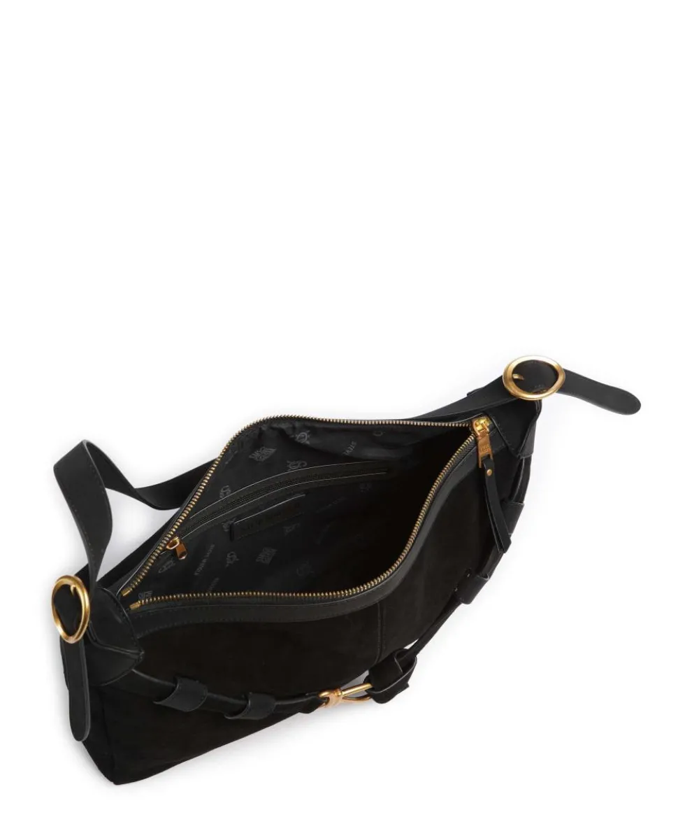 BKLARITY Beuteltasche Wildleder schwarz