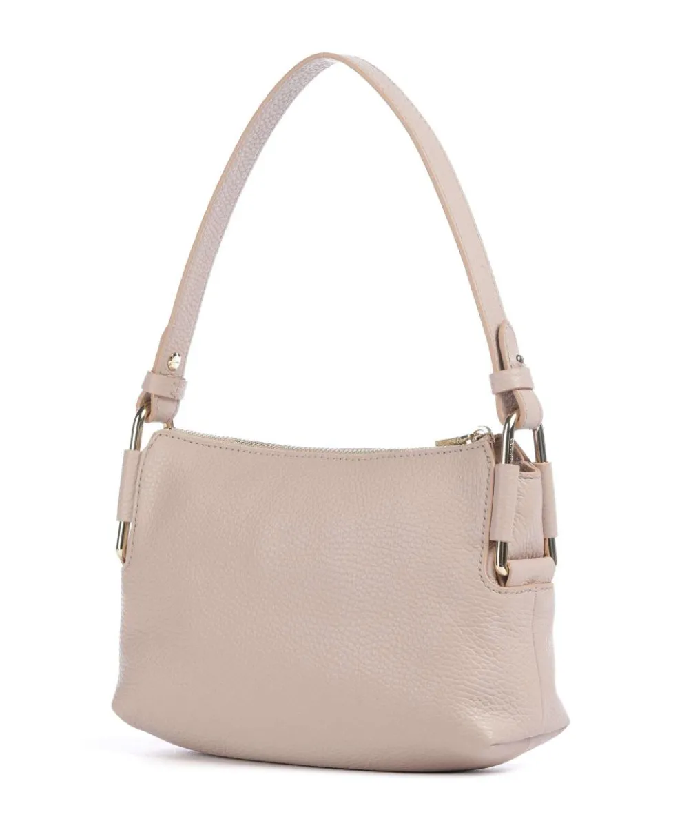 Rebekka Schultertasche genarbtes Rindsleder beige