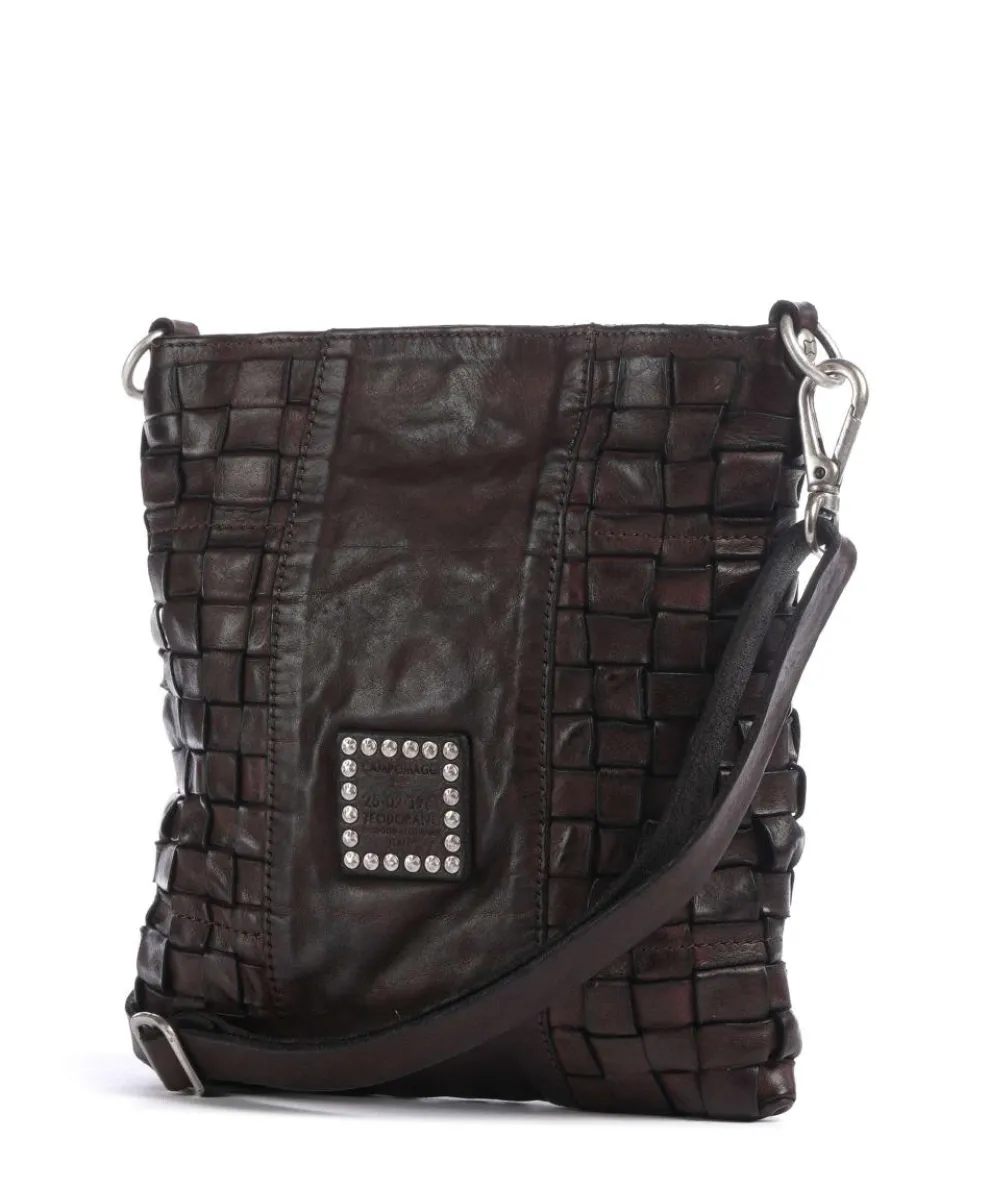 Umhängetasche fein genarbtes Rindsleder dunkelbraun