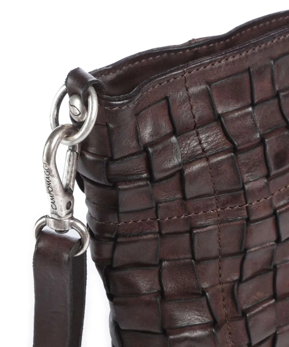 Umhängetasche fein genarbtes Rindsleder dunkelbraun