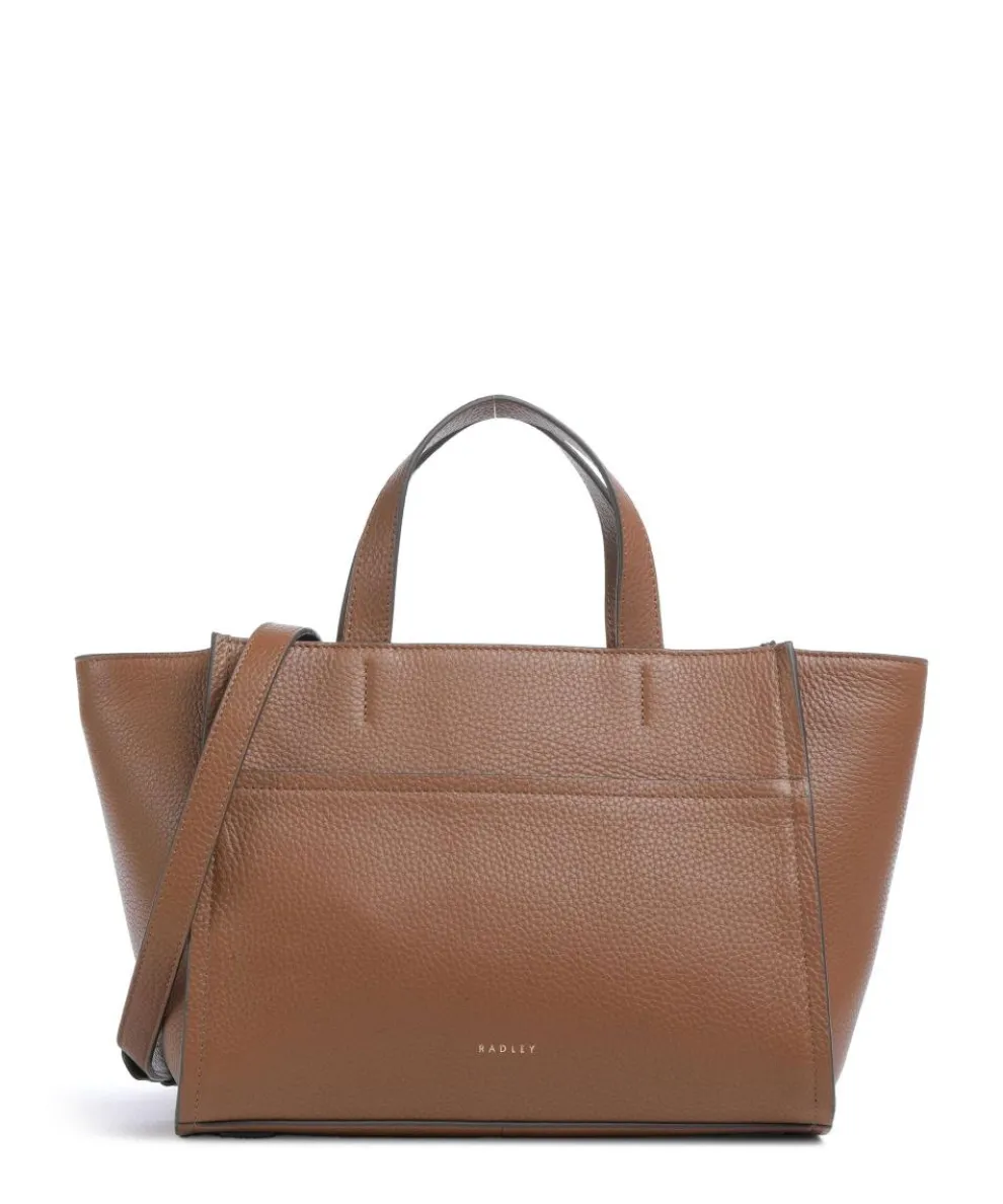 Oak Street Handtasche genarbtes Rindsleder braun