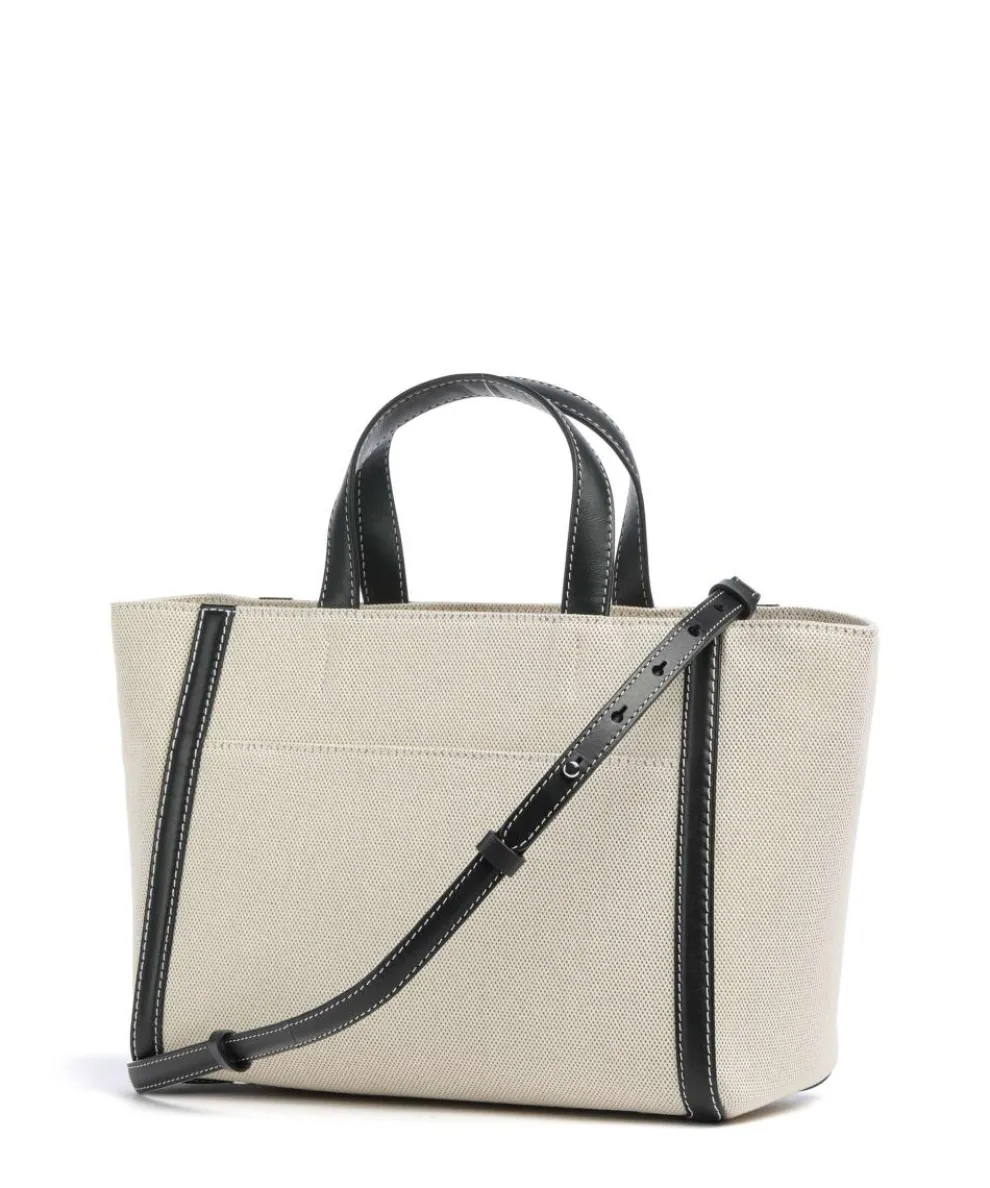 Oak Street Handtasche Canvas beige/schwarz