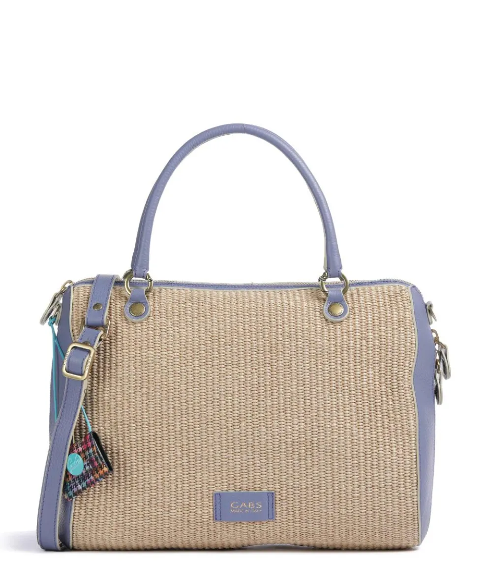 Oceania Karima Handtasche Polyamide, genarbtes Kalbsleder beige/blau