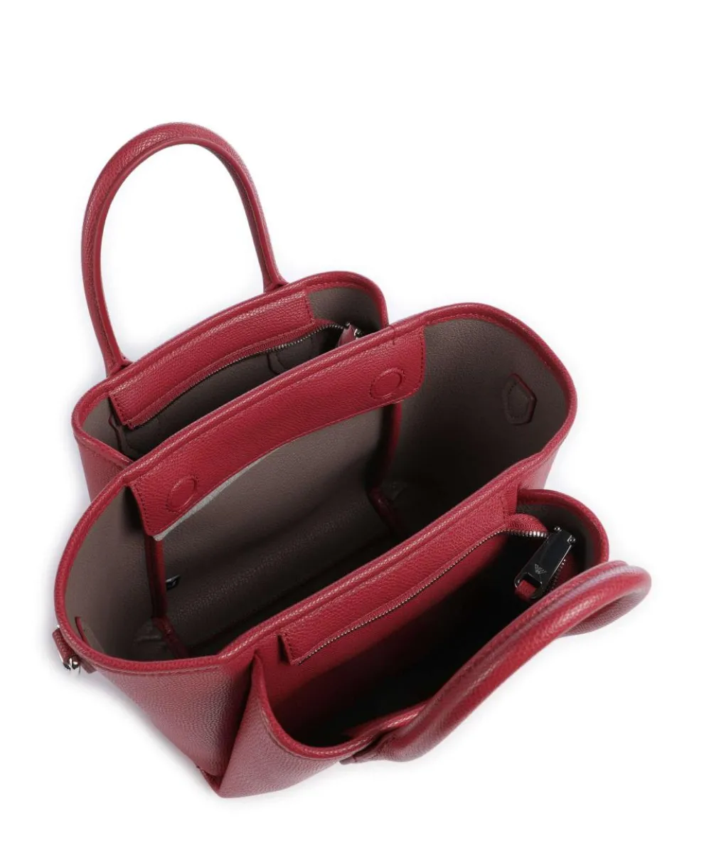 Odette Handtasche Lederimitat dunkelrot