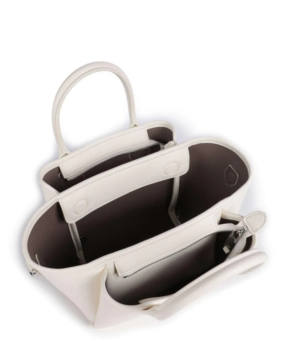 Odette Handtasche Lederimitat creme