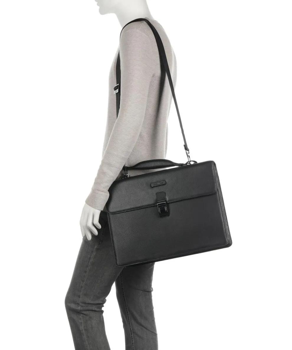 Collezione Modus Restyling Aktentasche 15″ genarbtes Rindsleder schwarz