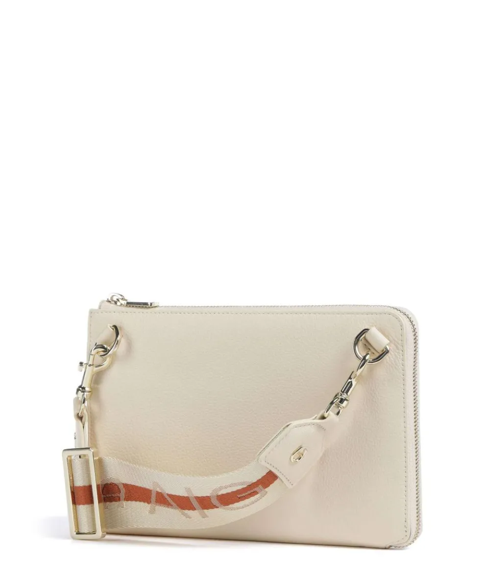 Zita Umhängetasche genarbtes Rindsleder creme