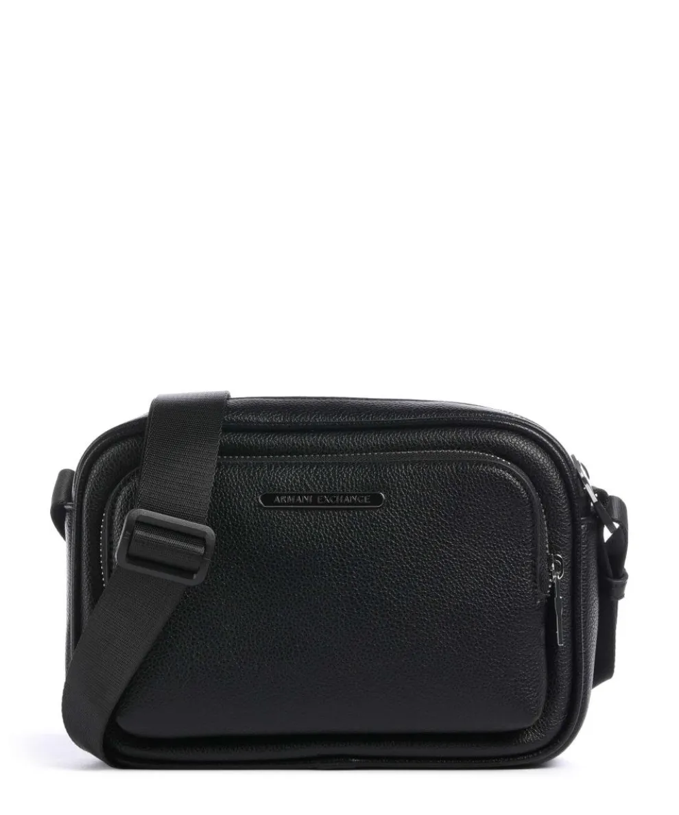 Okinawa Umhängetasche Lederimitat schwarz