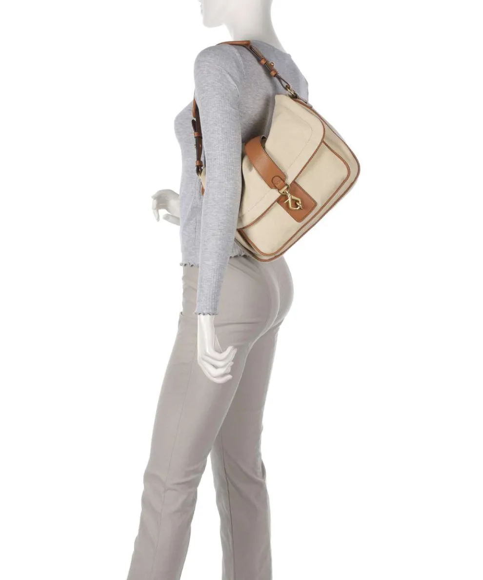 Olana Star Saddle Beuteltasche Canvas beige/braun