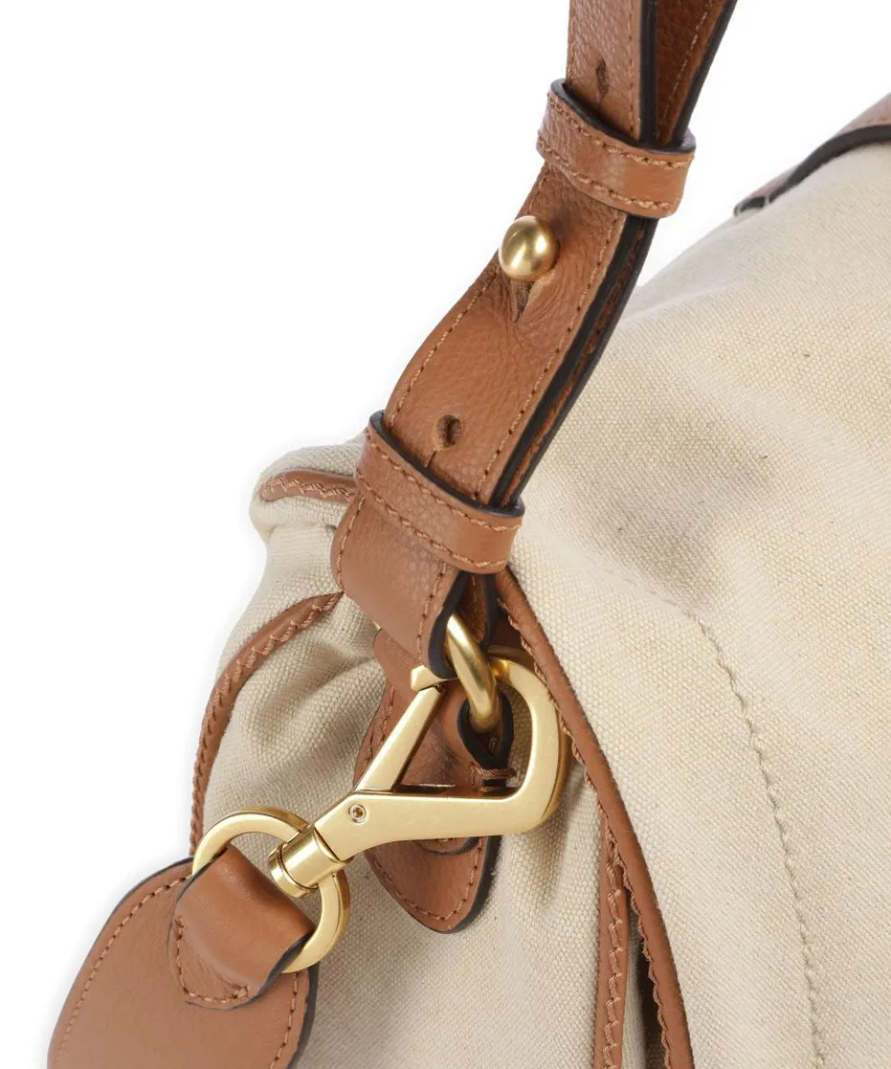 Olana Star Saddle Beuteltasche Canvas beige/braun