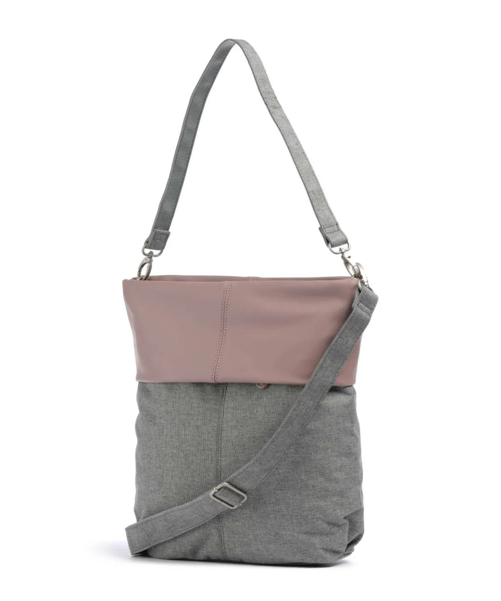 Olli OT12 Beuteltasche Polyester, Lederimitat grau/rosa