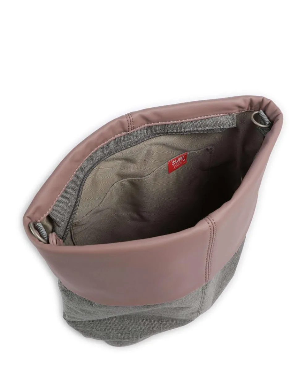 Olli OT12 Beuteltasche Polyester, Lederimitat grau/rosa