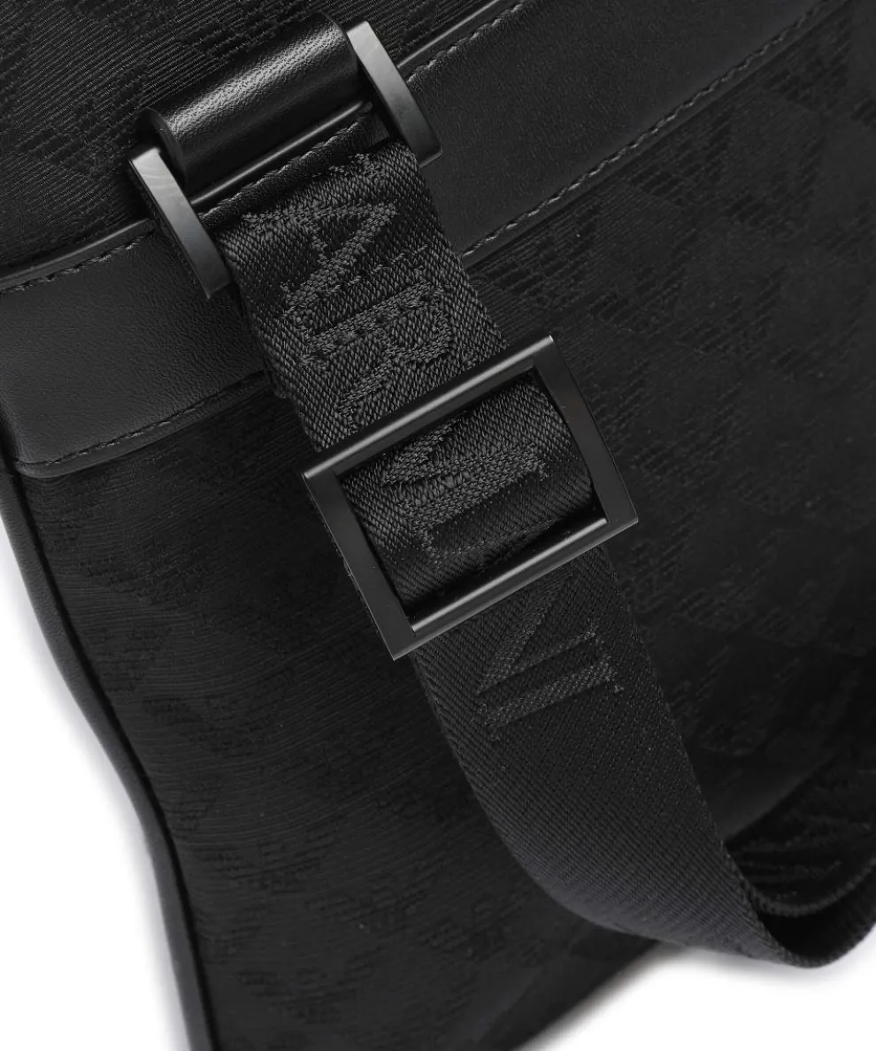 Omnia Jacquard Umhängetasche Polyester, Baumwolle schwarz