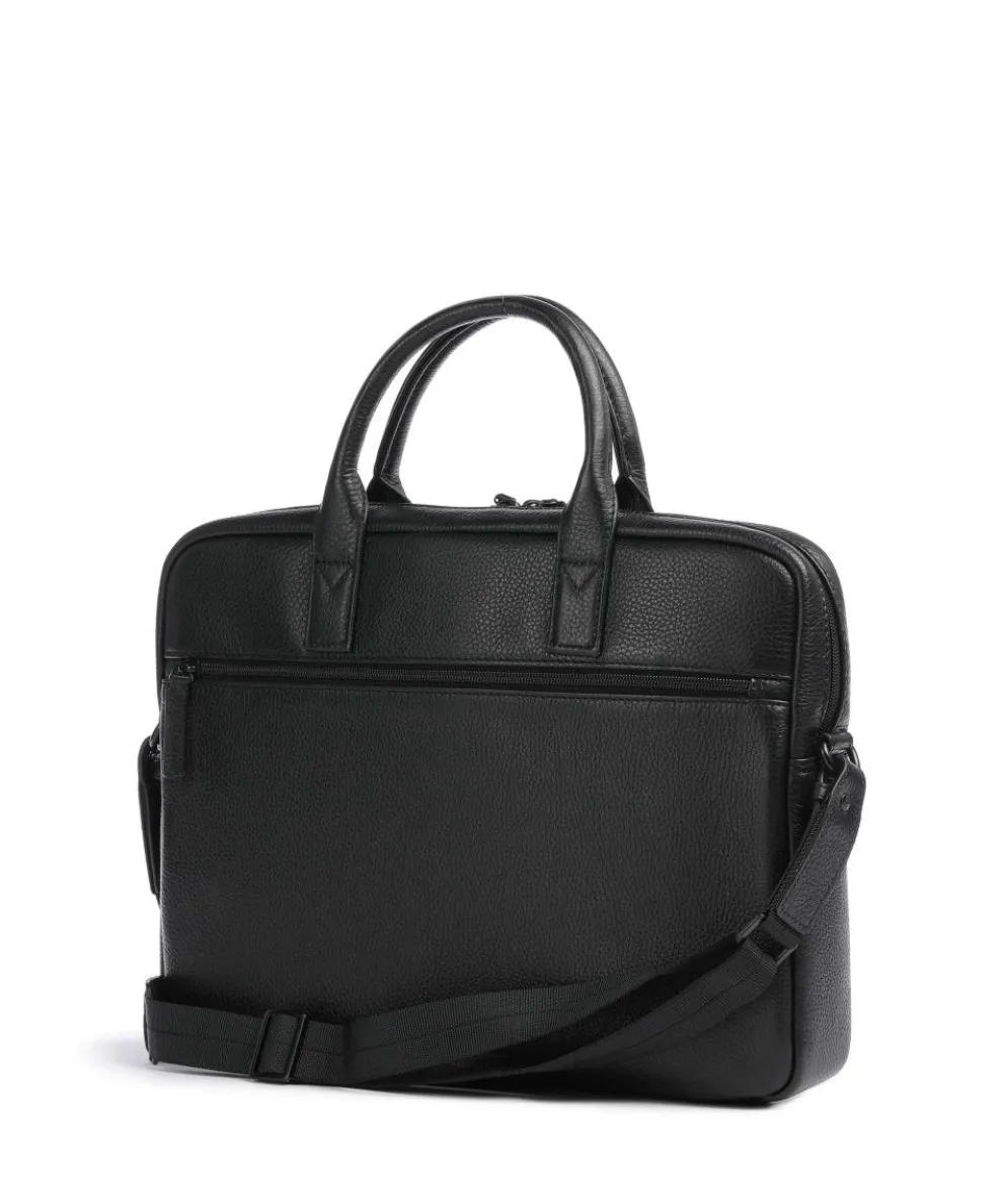 Onyx Chris RFID Aktentasche 15″ genarbtes Leder schwarz